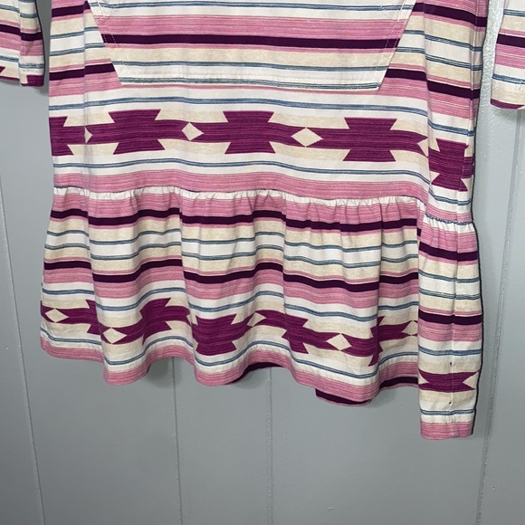 Tea Collection Girl’s Long Sleeve Southwestern Aztec Print Hooded Tunic Size 8 - Picture 4 of 9